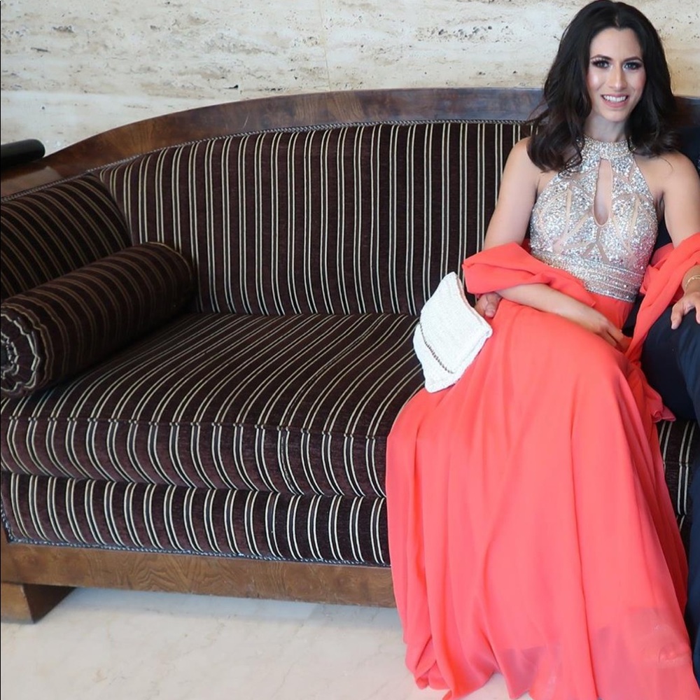 Evening Gown with Embellished Bodice